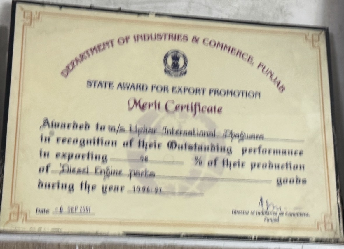 Upkar International BIS Bureau of Indian Standards approval certificate — POWERFORGE diesel engines